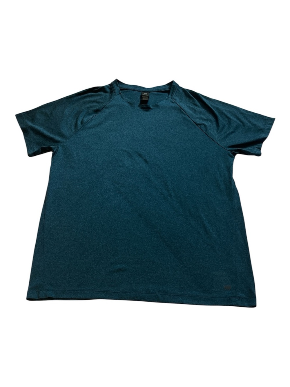 CORY VINES Men's Performance Crew Neck Tee Shirt Teal Size Large